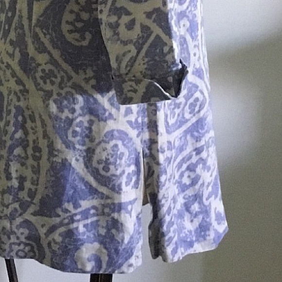 Coldwater Creek soft linen periwinkle-blue tunic - Picture 2 of 10